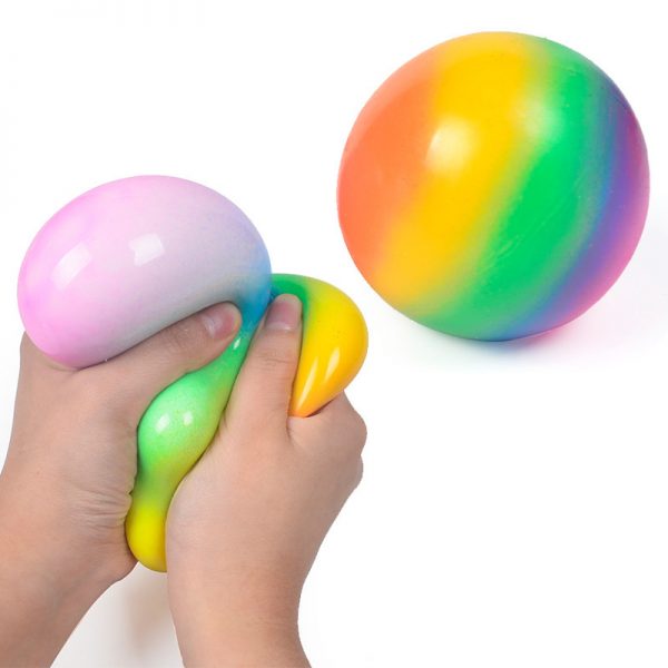 Rainbow Stress Balls Vent Toy Anti Stress Squishy For Adults Kids Teens (4)