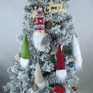 Wool Ornaments Faceless Old Man Dwarf Plush Doll Rudolph Christmas Gift Pendant (7)