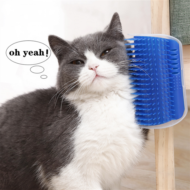 Cat Corner Scratcher Play Toy Scratching Rubbing Brush Pet Hair Comb Scratcher (1)