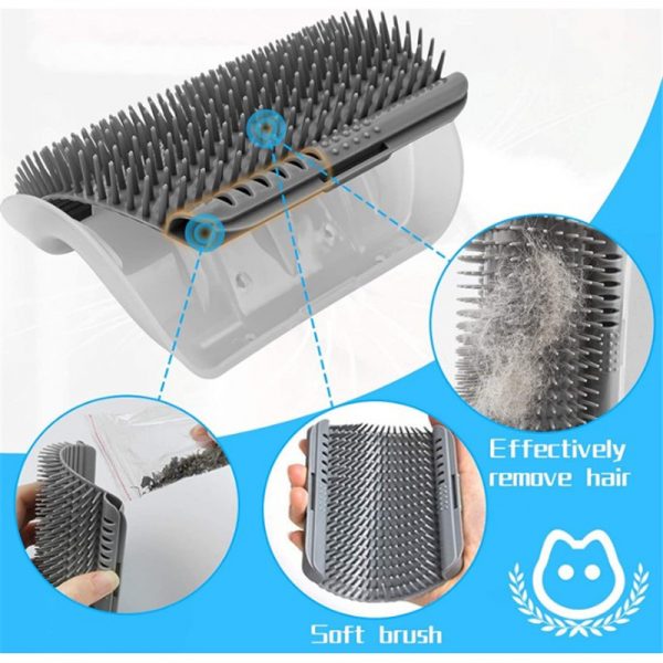 Cat Corner Scratcher Play Toy Scratching Rubbing Brush Pet Hair Comb Scratcher (7)