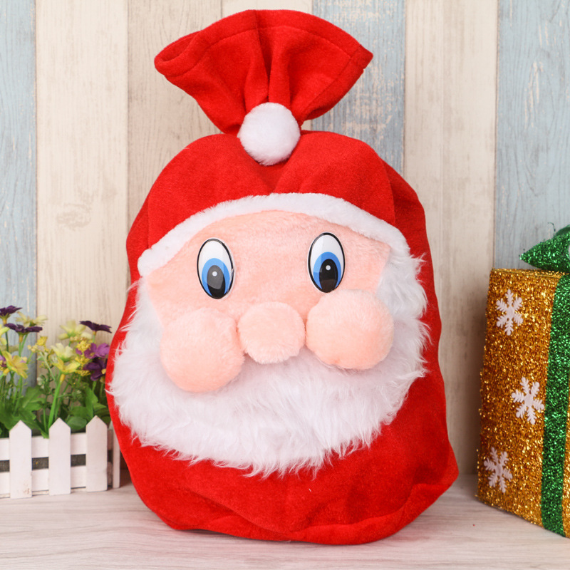 Elderly Backpack Gift Bag Gold Velvet Gift Bag Large Beam Mouth Candy Bag Christmas Decorations (7)