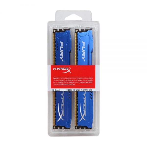 Hyperx Fury 16gb (2 X 8gb) 240 Pin Ddr3 Sdram Ddr3 1600 (pc3 12800) Desktop Memory (1)