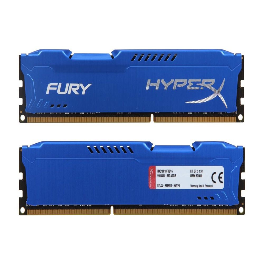 Hyperx Fury 16gb (2 X 8gb) 240 Pin Ddr3 Sdram Ddr3 1600 (pc3 12800) Desktop Memory (3)