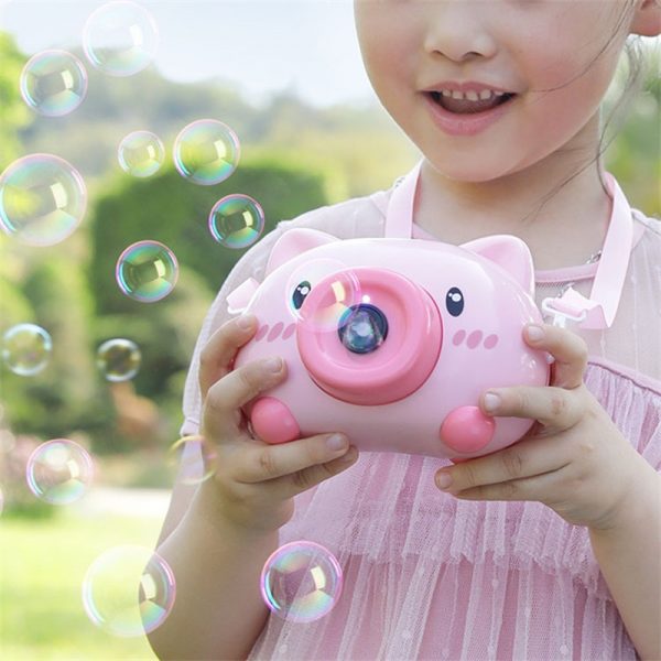 Smart Automatic Kid Machine Battery Outdoor Activities Operated Bubble Machine Camera Toys For Kids (2)