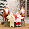 Standing Santa Christmas Decorations Claus Dolls Christmas Plastic Dolls Creative Ornaments (2)
