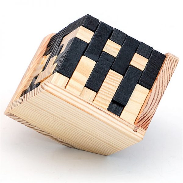 Wooden Toys Adult Puzzle Kongming Lock New Design Luban Lock Decompression Tool Magic Cube Toy (6)