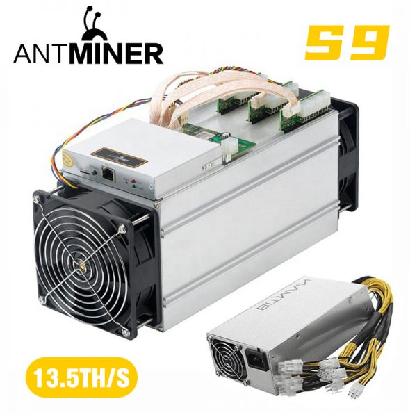S9 Miner Btc Antminer 13.5ths With 1800w Apw7 Power Supply Bitcoin Miner