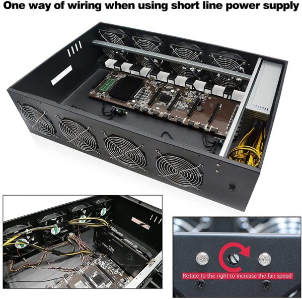 8 Gpu Eth Miner Mining Machine System For Mining Ethereum Coin With 2500w Power Supply G2030 Cpu 128g Ssd (13)