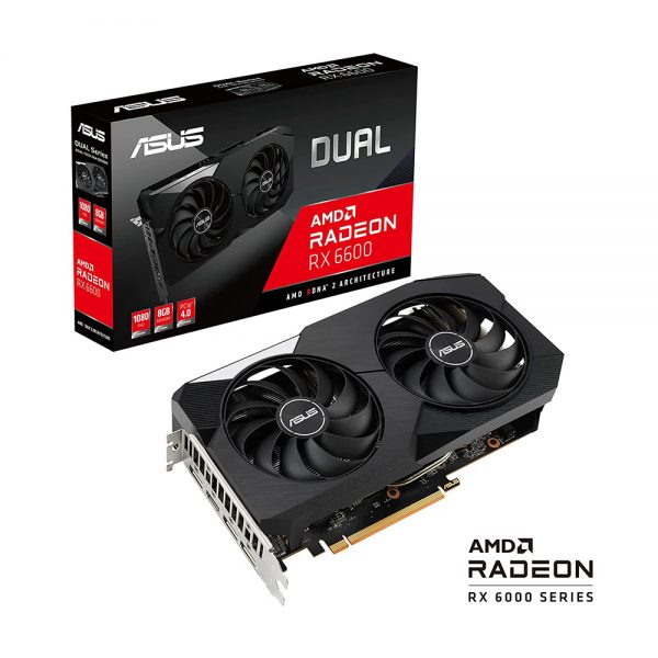 Asus 6600 Xt 8gb Gddr6 Memory Hdmi 2.1 Axial Tech Fan Design (1)