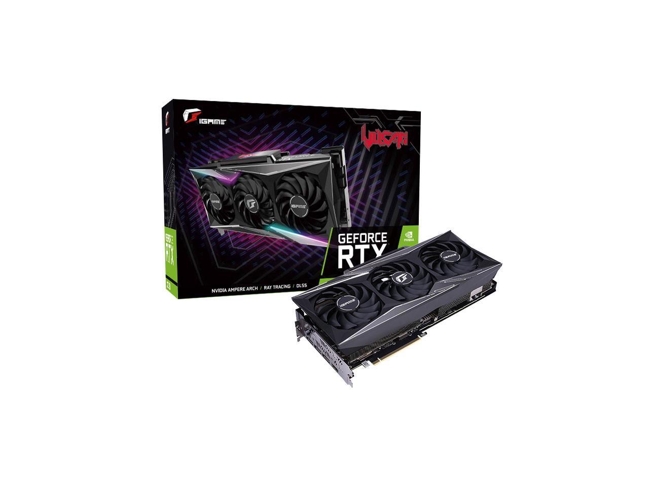 Colorful Igame Geforce Rtx 3090 24gb Gddr6x Pci Express 4.0 X16 Rtx 3090 Vulcan Oc 24g Video Card For Mining Gaming