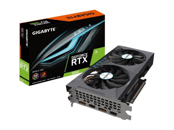 Gigabyte Geforce Rtx 3060 Eagle 12g 2 X Windforce Fans, 12gb 192 Bit Gddr6 Gv N3060eagle 12gd Video Card (7)