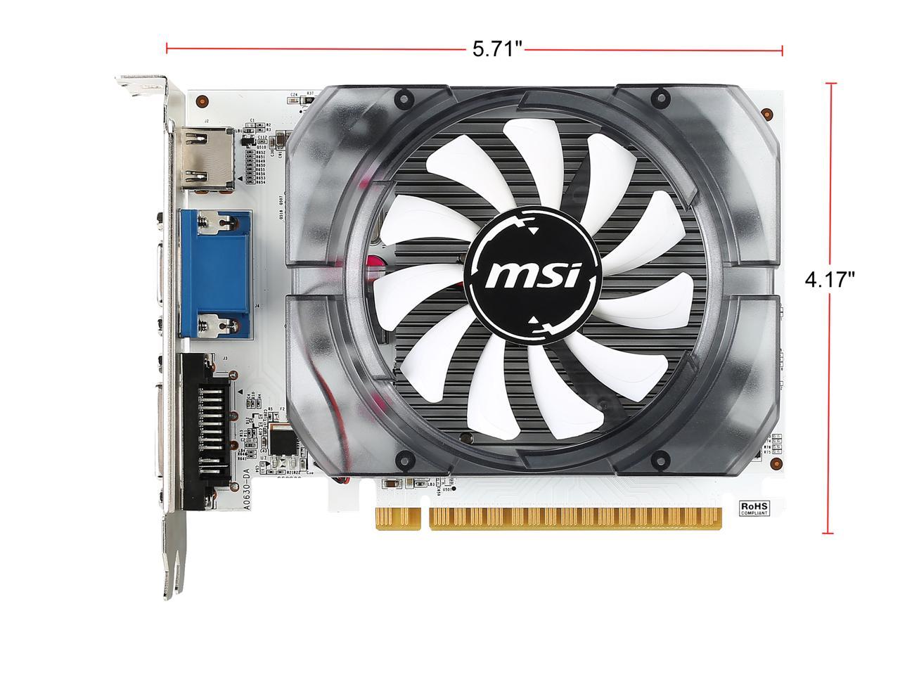 Msi Geforce Gt 730 4gb Ddr5 Oc Pcie 2.0 X16 Atx Video Card N730 4gd3v3 (10)