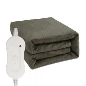 Electric Heated Blanket Uk 5060 Inches Soft Flannel Armygreen (3)