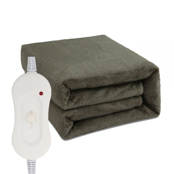 Electric Heated Blanket Uk 5060 Inches Soft Flannel Armygreen (4)
