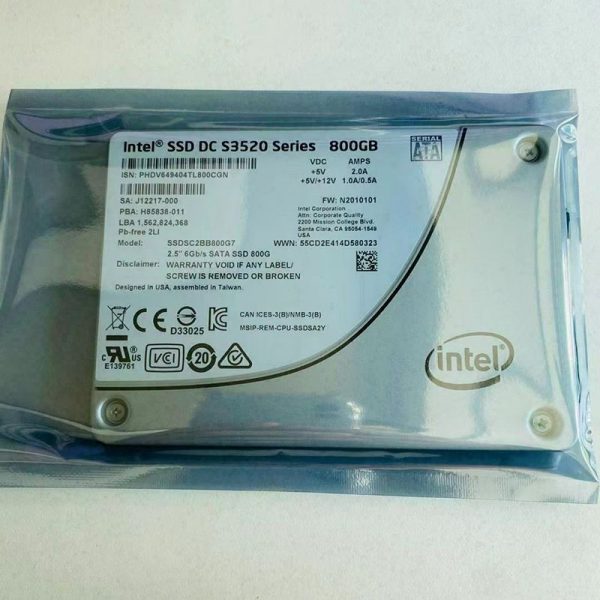 Intel S3520 Ssd Dc Series 480gb800gb Sata 6gbs Mlc 2.5 Solid State Drives (6)