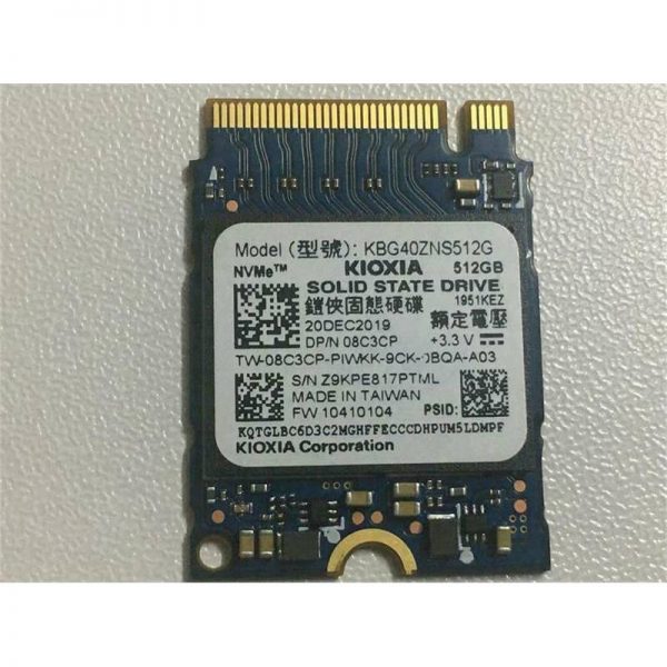 Kioxia Toshiba Kbg40zns512g 512gb Ssd Pcie3.0x4 Nvme M.2 2230 Solid State Drive (1)