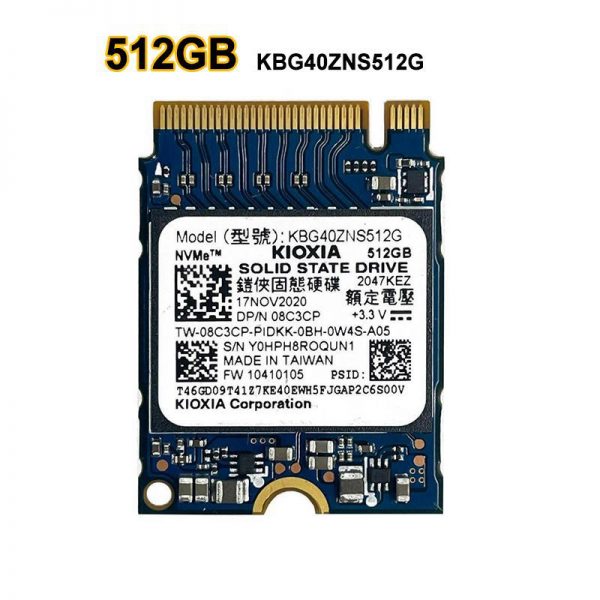Kioxia Toshiba Kbg40zns512g 512gb Ssd Pcie3.0x4 Nvme M.2 2230 Solid State Drive (4)
