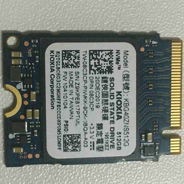 Kioxia Toshiba Kbg40zns512g 512gb Ssd Pcie3.0x4 Nvme M.2 2230 Solid State Drive (7)