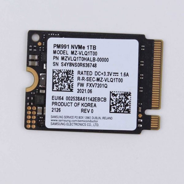 New Samsung Pm991 M.2 2230 Ssd 1tb Nvme Pcie For Microsoft Surface Pro X Pro 7+ (2)