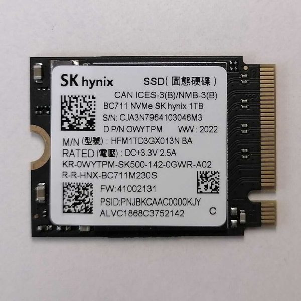 Sk Hynix 512gb Nvme Pcie M.2 2230 Ssd Bc711 30mm Solid State Drive Hfm512g3x013n (2)