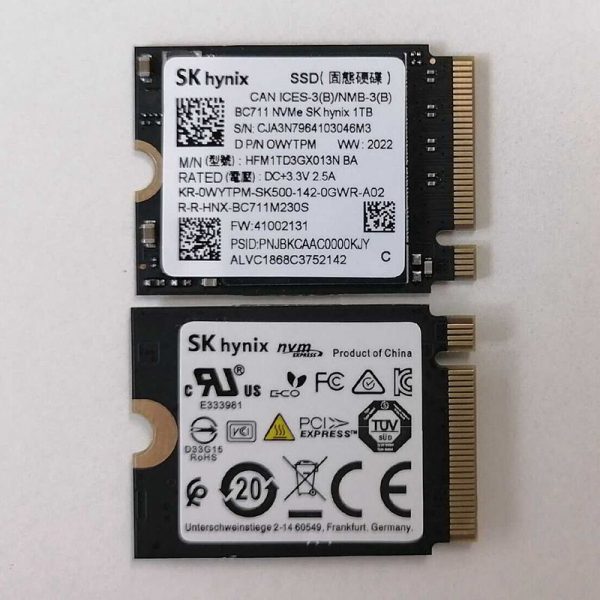 Sk Hynix 512gb Nvme Pcie M.2 2230 Ssd Bc711 30mm Solid State Drive Hfm512g3x013n (4)