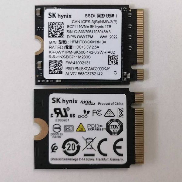 Sk Hynix 512gb Nvme Pcie M.2 2230 Ssd Bc711 30mm Solid State Drive Hfm512g3x013n (7)