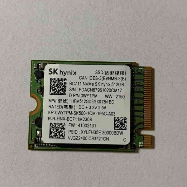 Sk Hynix 512gb Nvme Pcie M.2 2230 Ssd Bc711 30mm Solid State Drive Hfm512g3x013n (9)