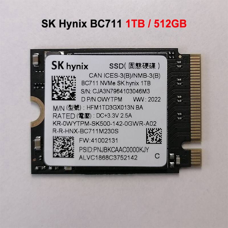 Sk Hynix Bc711 M.2 2230 1tb Nvme Pcie For Microsoft Surface Pro 7+ 8 Steam Deck (9)