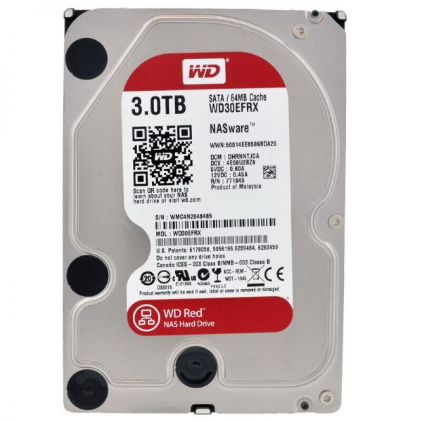 Western Digital Red 3 Tb,internal,5400 Rpm,3.5 (wd30efrx) Hard Drive (4)